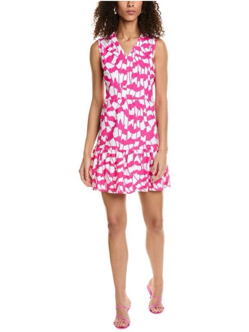 Jude Connally Annabelle Dress Butterfly Wings Pink Tiered Flounced Large NWT